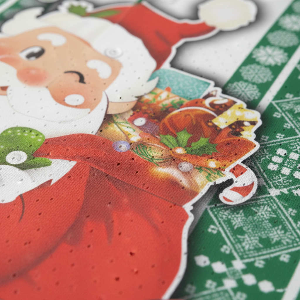 Christmas Baseball Jersey - Santa & Indian Flag Theme - Bird Eye Mesh Shirt | Unisex Holiday Apparel