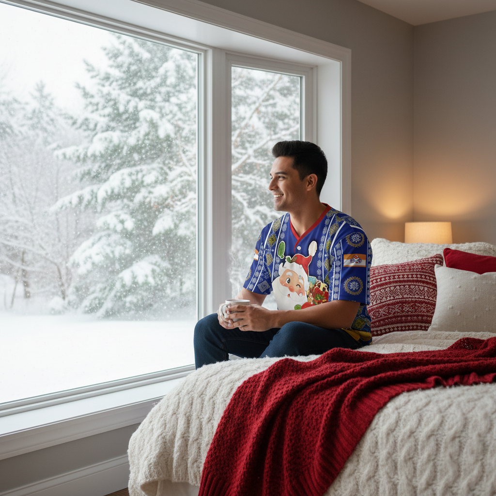 Philippines Christmas Ugly Sweater Baseball Jersey - Santa Claus Republika Ng Pilipnas Shirt