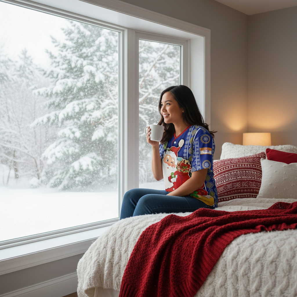 Philippines Christmas Ugly Sweater Baseball Jersey - Santa Claus Republika Ng Pilipnas Shirt