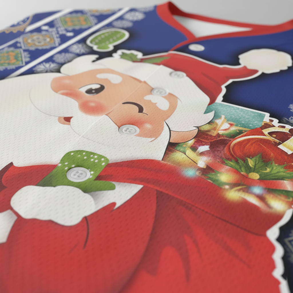 Philippines Christmas Ugly Sweater Baseball Jersey - Santa Claus Republika Ng Pilipnas Shirt