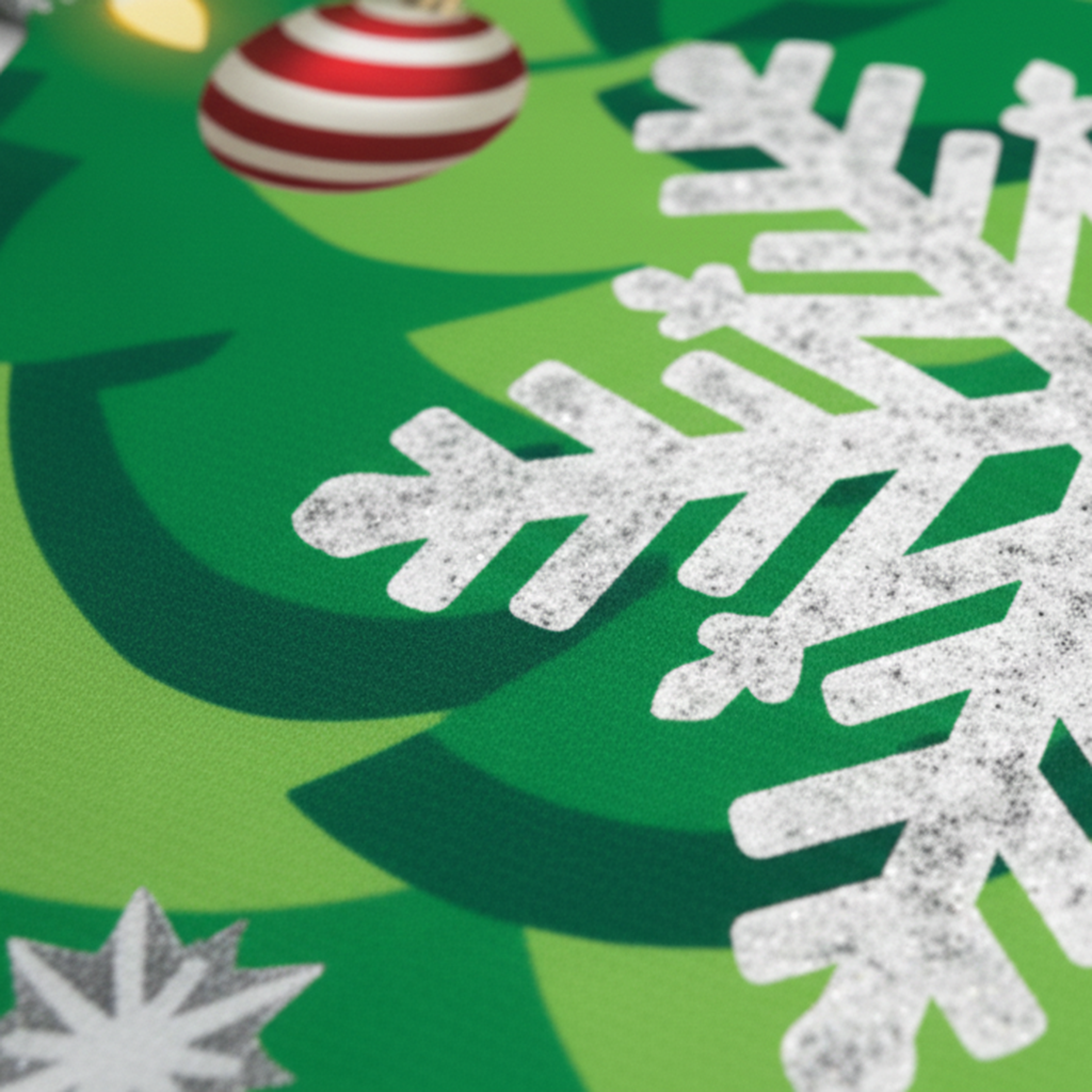 Festive Christmas Lights Hockey Jersey - Shiny Polyester Tricot Knit - Ugly Holiday Party Uniform